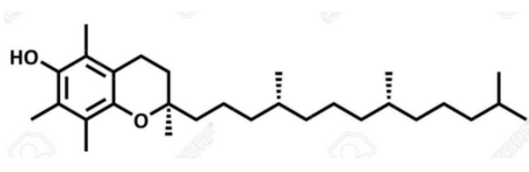 Estructura de la Vitamina E: α-tocoferol.