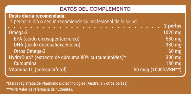 Curcumin Complex Hydrocurc 60 perlas - Imagen 2